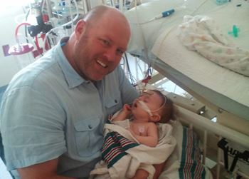 Greg Ortyl with his son Oakes.