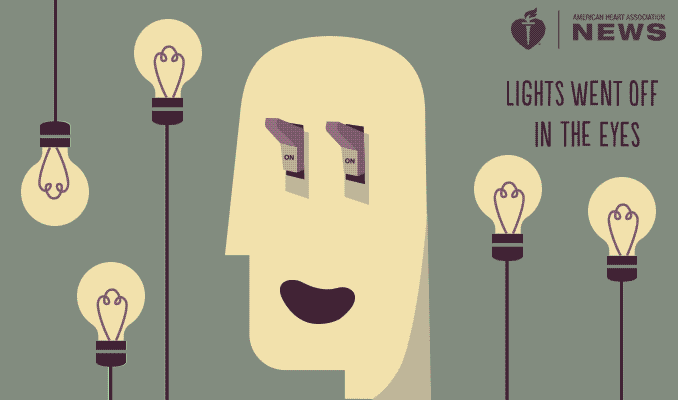 Lights went off in the eyes.