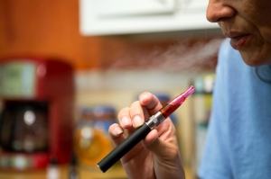 Man smoking e-cigarette