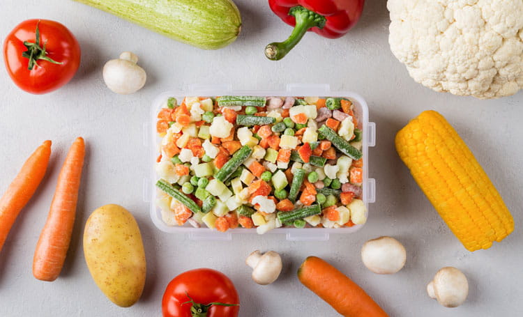 Fresh, frozen, or canned fruits and vegatables