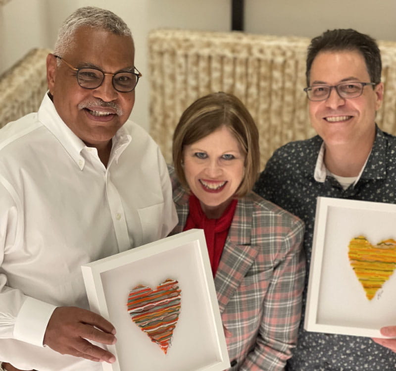 Dr. Mitch Elkind with Bert Scott and American Heart Association CEO Nancy Brown.