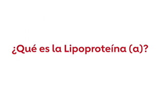 What is Lipoprotein a - Spanish video thumbnail