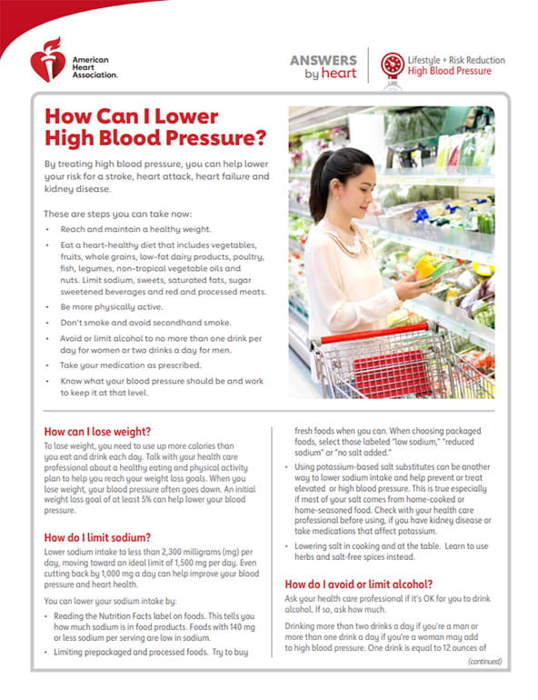 Cover image for How Can I Lower My Blood Pressure infographic
