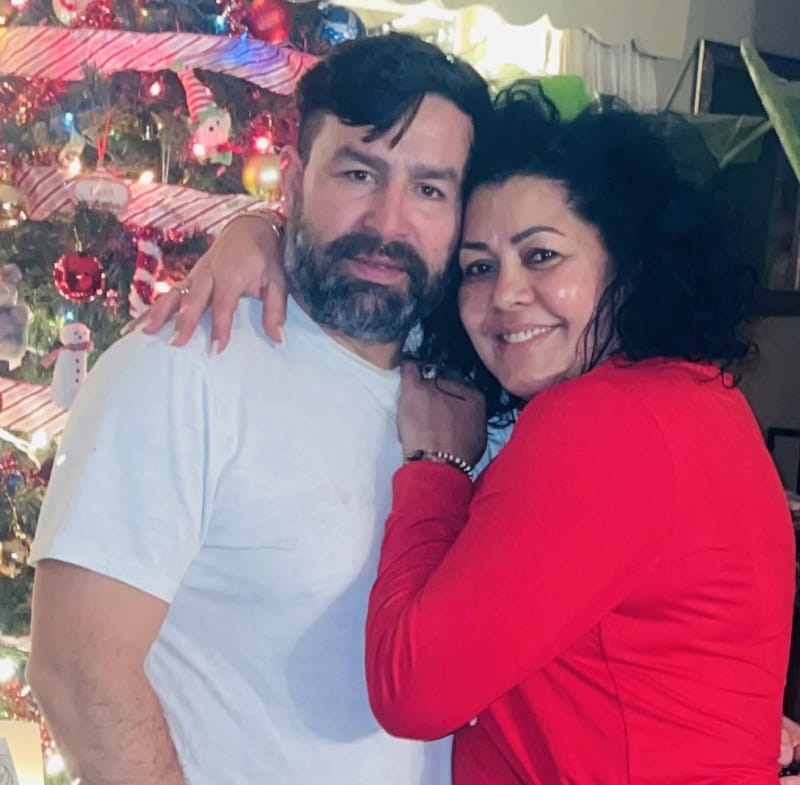 Erick Romero y su esposa, Nuris Marcano. (Foto cortesía de Erick Romero)