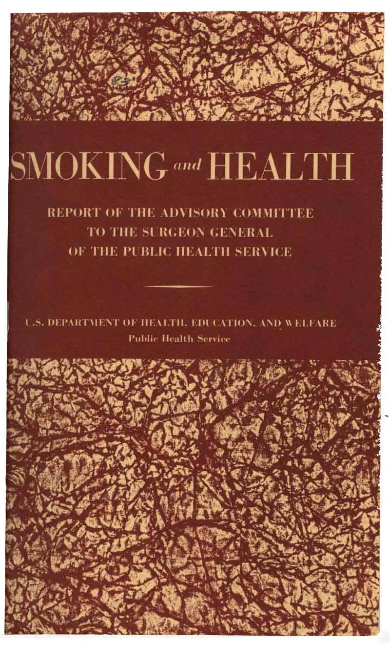 The cover of Smoking and Health, the landmark 1964 surgeon general's report that detailed the health risks of smoking. (National Library of Medicine) 