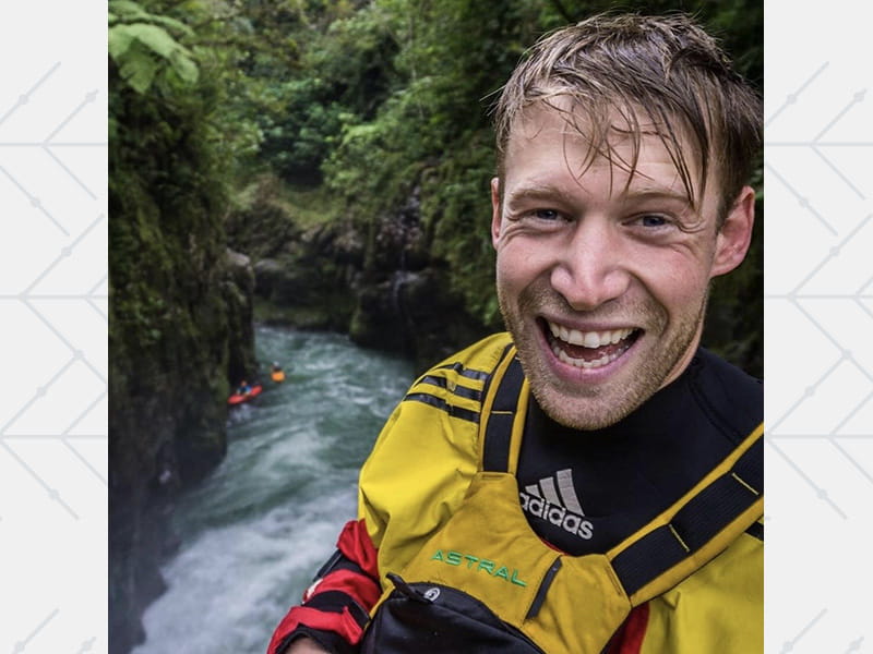 Nick Troutman selfie at Rio Alsesca in the Mexican state of Tlaxcala