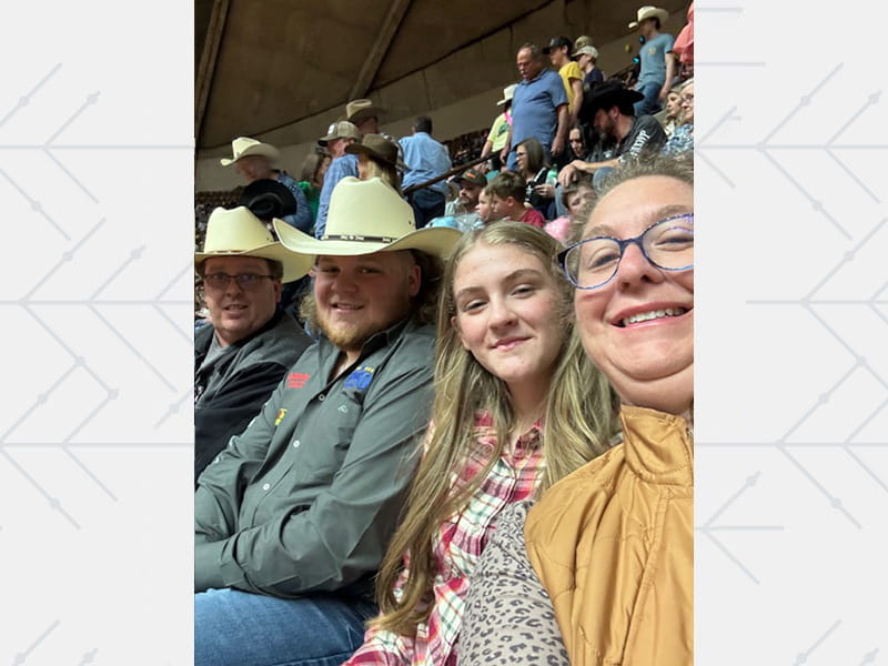 The Liphams take in a rodeo event in Montgomery, Alabama, in 2024