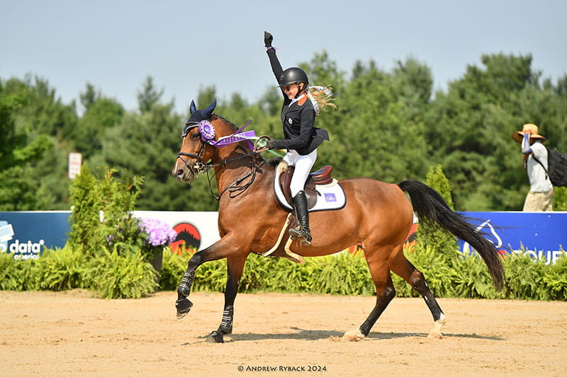 Ryan Haselden and Carla with their silver medal at the North American Youth Championships in 2024