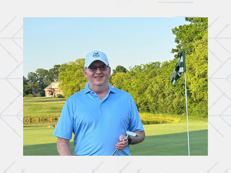 Dr. Jesse Adams at the golf course in Louisville, Kentucky