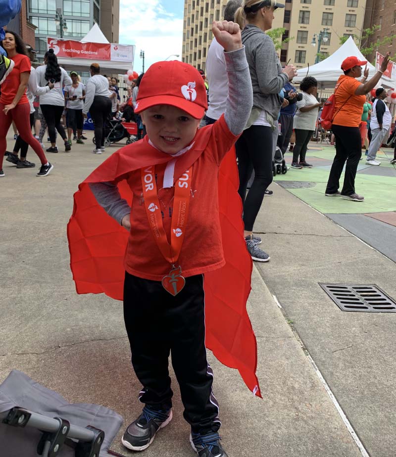 Jackson Dawson at an American Heart Association Heart Walk. (Photo courtesy of the Dawson family)