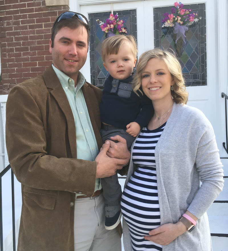 Layne, Jackson, and Jamie, while pregnant with Cooper. (Photo courtesy of the Dawson family)