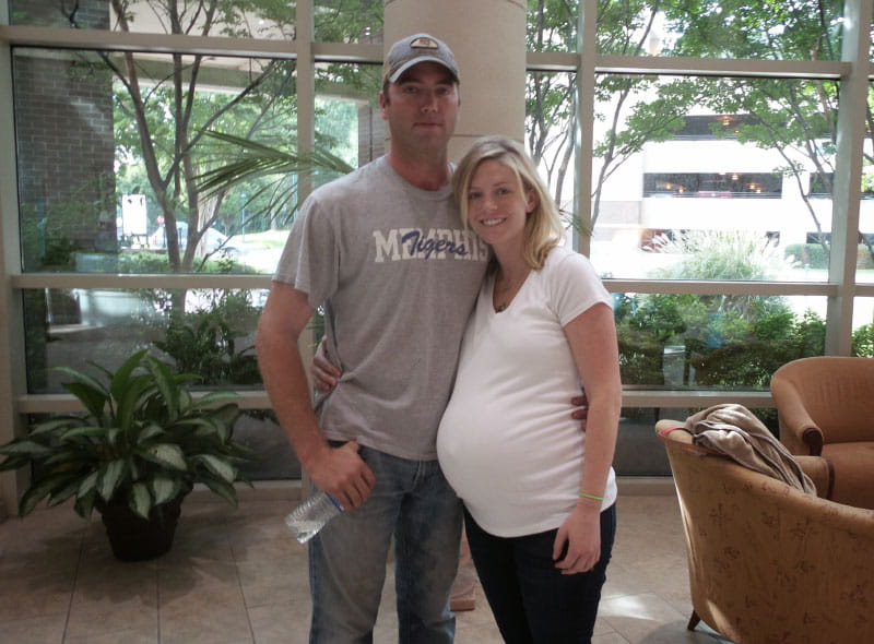 Layne and Jamie Dawson at the hospital, ready to deliver Jackson. (Photo courtesy of the Dawson family)