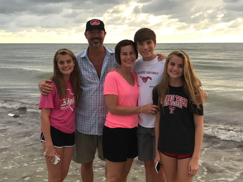 The Bowman family, from left: Emerson, Matt, Robin, Shea and Avery. (Photo courtesy of the Bowman family)