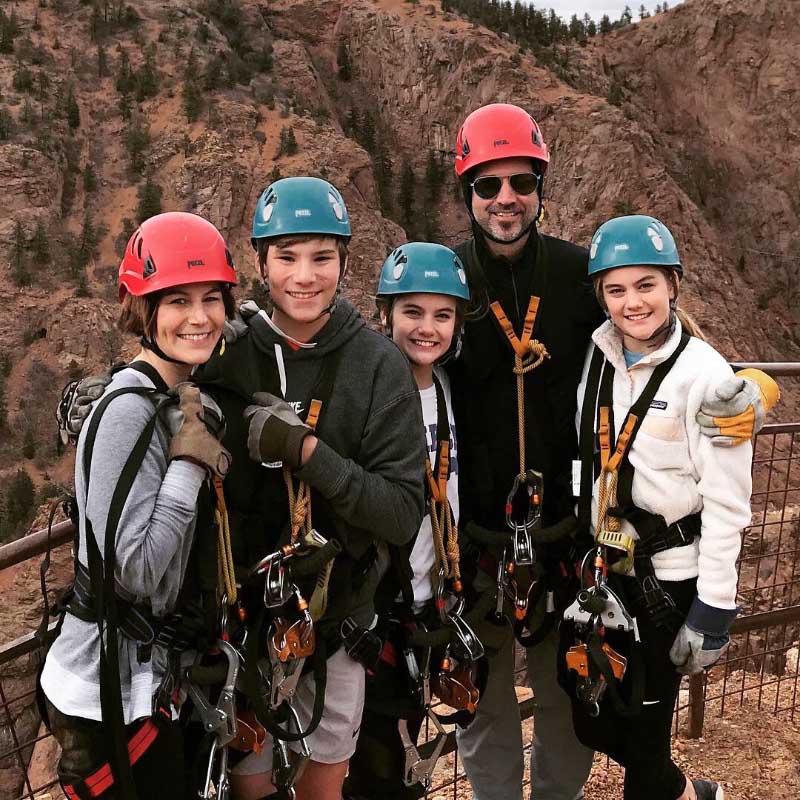 The Bowman family enjoying an outdoor adventure. From left: Robin, Shea, Avery, Matt and Emerson. (Photo courtesy of the Bowman family)