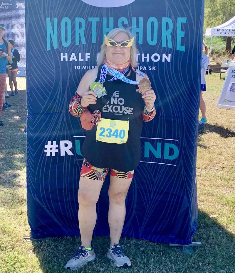 Sheron Lee after a race in Louisiana in 2024. (Photo courtesy of Sheron Lee)