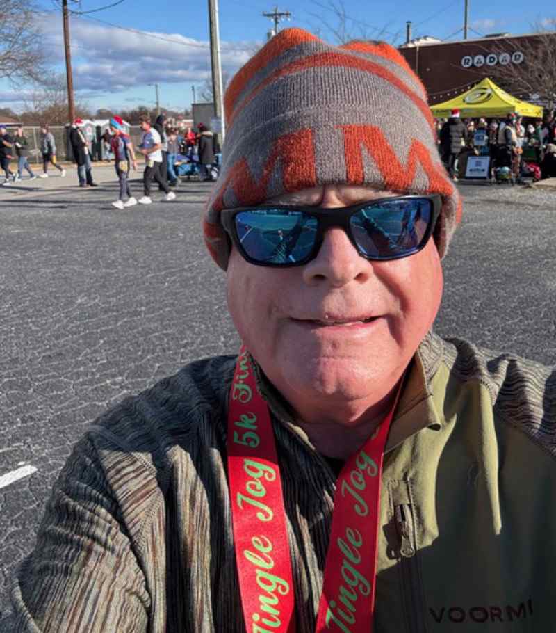 As part of Mac's path to better health, he fast-walks in events like local 5Ks. (Photo courtesy of Mac Cheek)