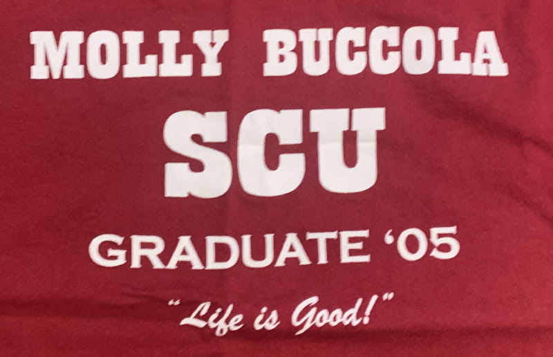 Molly Buccola's family wore shirts like this one to her college graduation in 2005. (Photo courtesy of Molly Buccola)