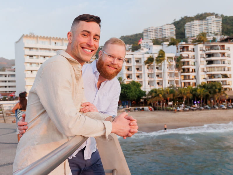 Stroke survivor Jacob Adkisson (right) with his husband, Taylor Hess. (Photo courtesy of Jacob Adkisson)