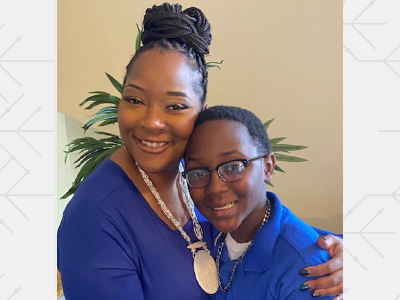 Heart transplant recipient Danecia Williams (left) and her son, Isaiah. (Photo courtesy of Danecia Williams)