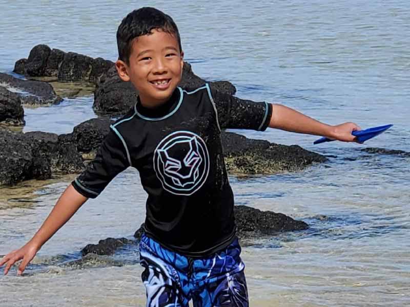 Congenital heart disease survivor Jase Tawata last December near his home in Hawaii. (Photo courtesy of Stephanie Tawata)