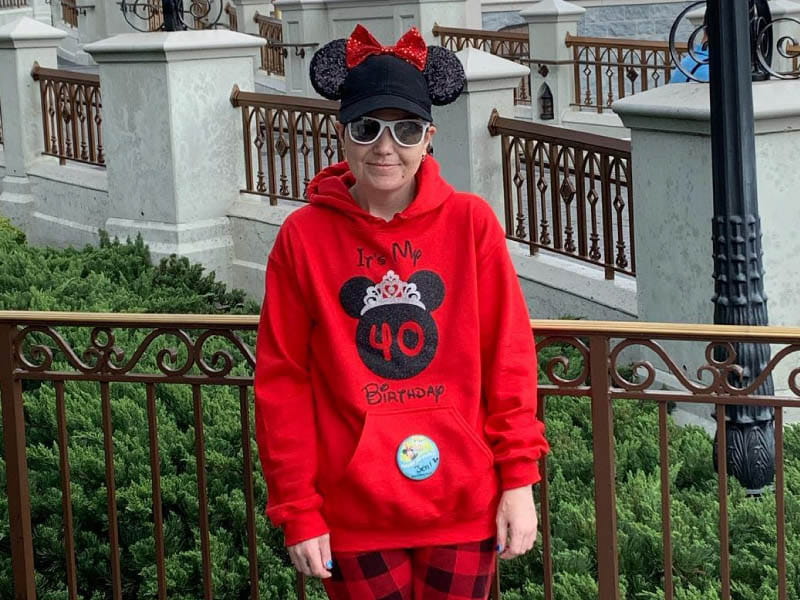Heart transplant survivor Jen Lentini celebrated her 40th birthday at Disney World. (Photo courtesy of Jen Lentini)
