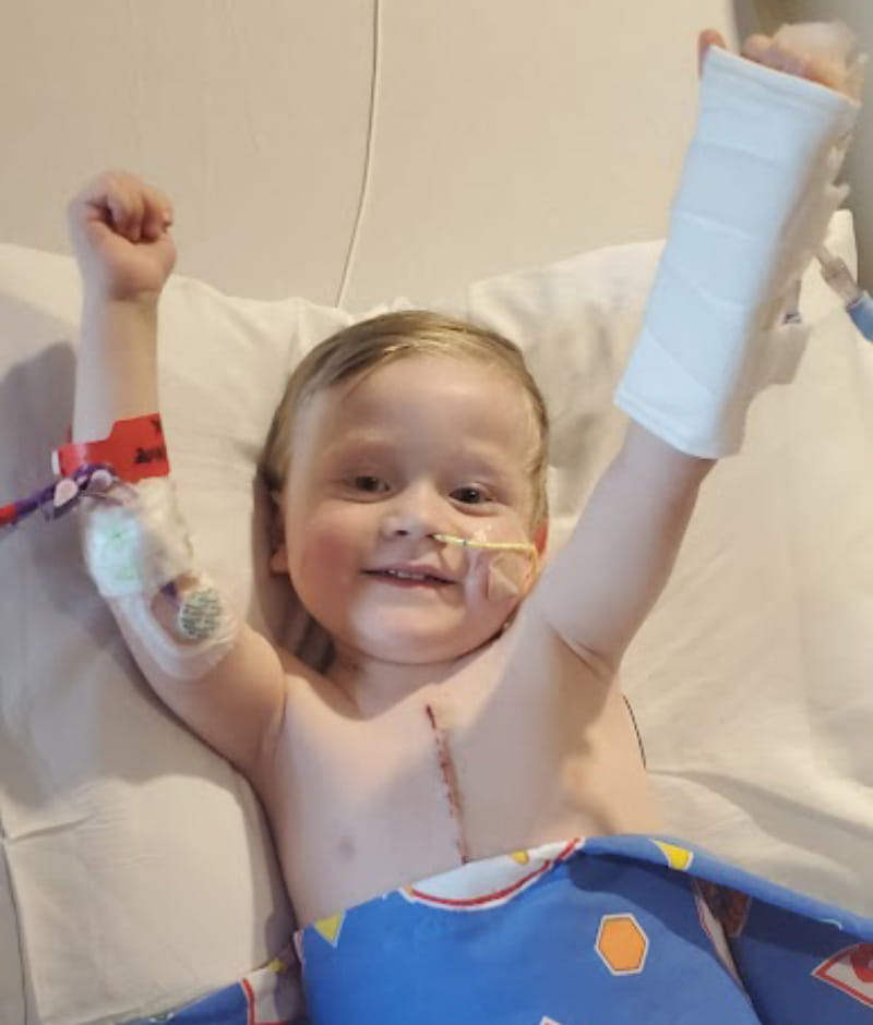 Jason Siqueiros in the hospital after his heart transplant. He went into cardiac arrest four times before receiving a new heart. (Photo courtesy of the Siqueiros family)