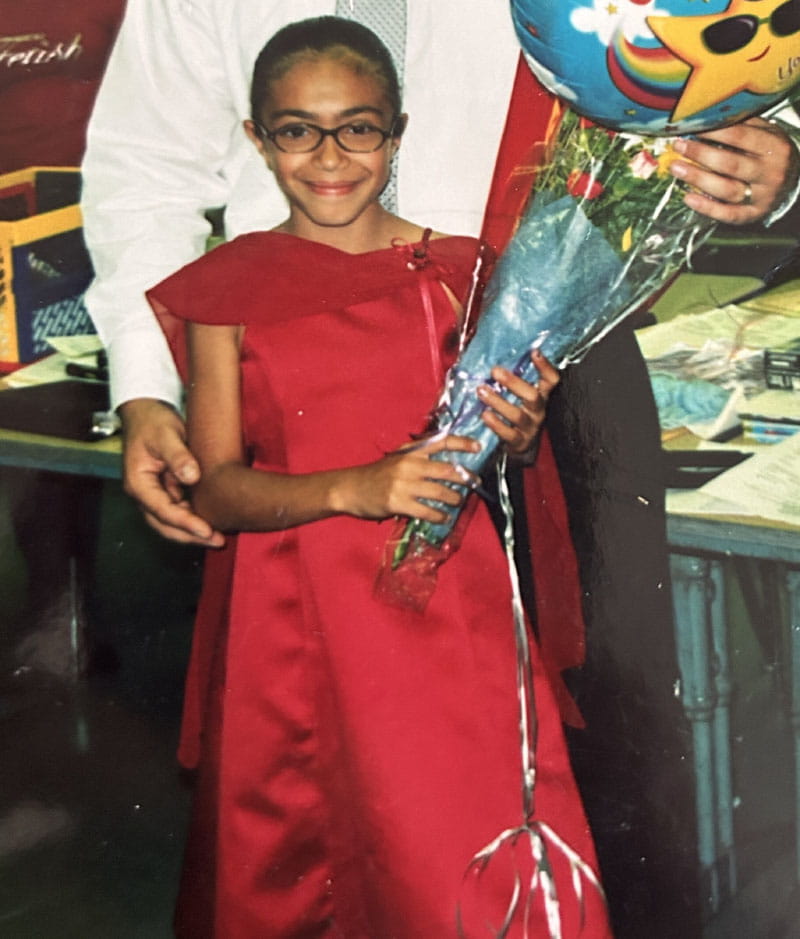 Andrianna Acosta mantuvo oculta su cicatriz cuando era niña. (Foto cortesía de Andrianna Acosta)