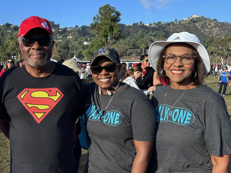 The Moore family, from left: Andre, Andrea and Roberta. Andre has survived a heart attack, bypass surgery and cardiac arrest. (Photo courtesy of the Moore family)