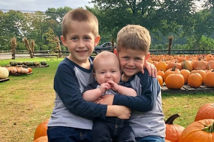 In-utero surgery saved Lorenzo Catanese, here with brothers Gianni (left) and Luca. 