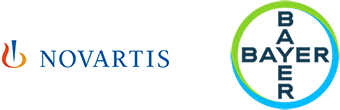 Novartis logo | Bayer logo