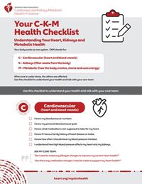 CKM Health Checklist printable sheet