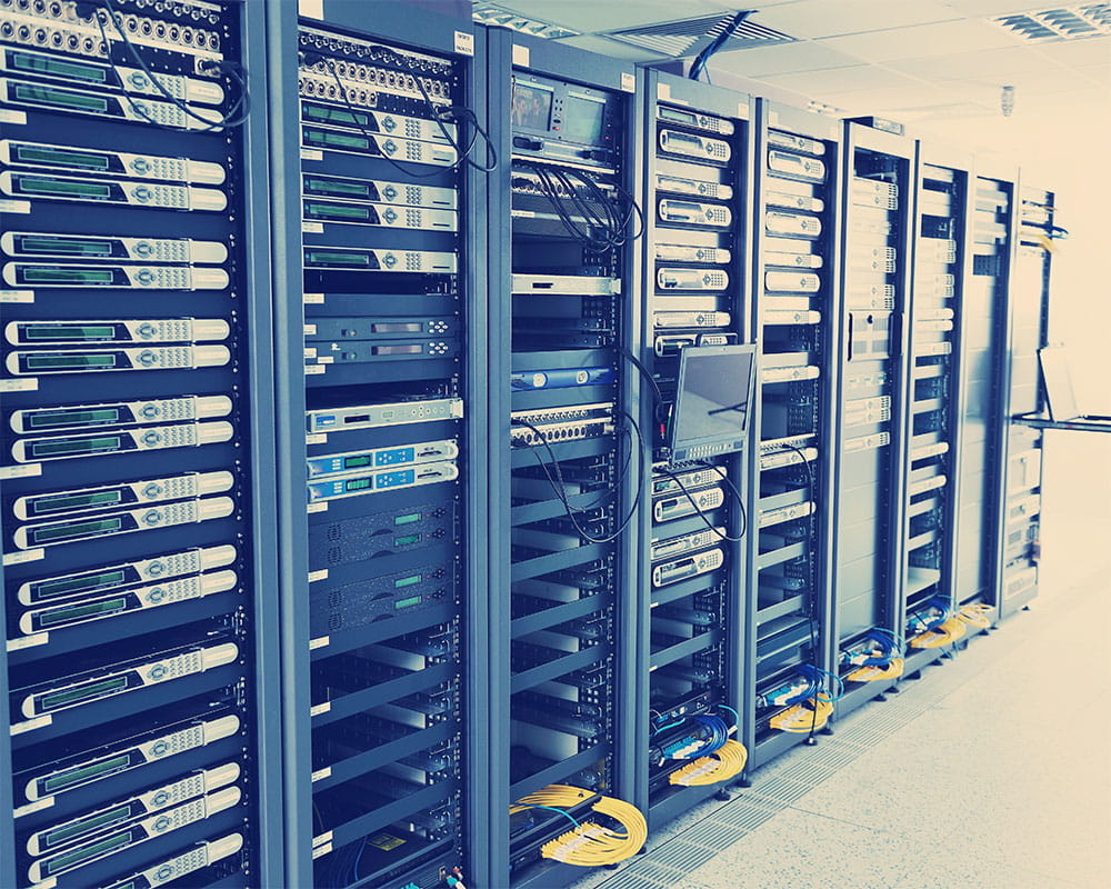 row of computer servers