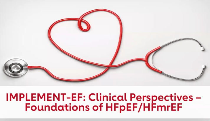 Pic of a stethoscope and title slide for webinar