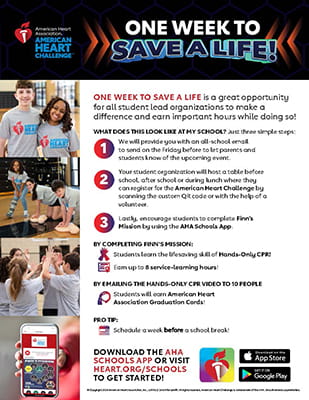 American Heart Challenge “One Week to Save a Life” document thumbnail