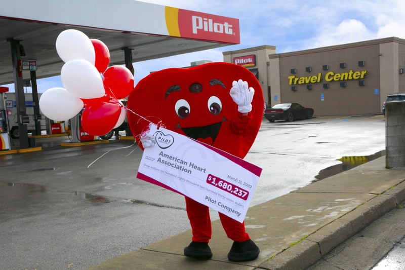 Heart man visiting Pilot Travel Center