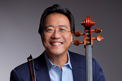 A professional portrait of Yo-Yo Ma with his cello (© Todd Rosenberg Photography 2010)