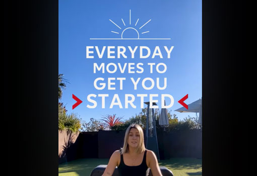 Screen capture from Everyday Moves to Get You Started video