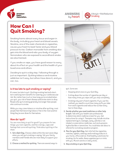 How can i quit smoking