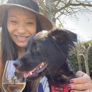 Angela y su perro Ollie