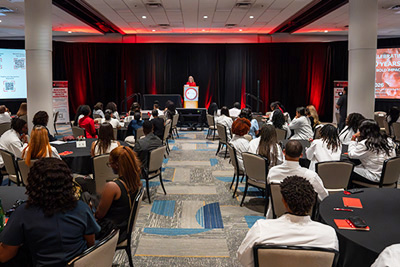 Candy Carter is speaking to the American Heart Association Undergraduate Scholars at the Research Symposium dinner.