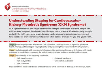 Understanding Staging for CKM Syndrome fact sheet