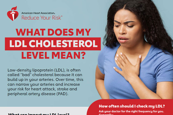 What does my LDL cholesterol number mean infographic