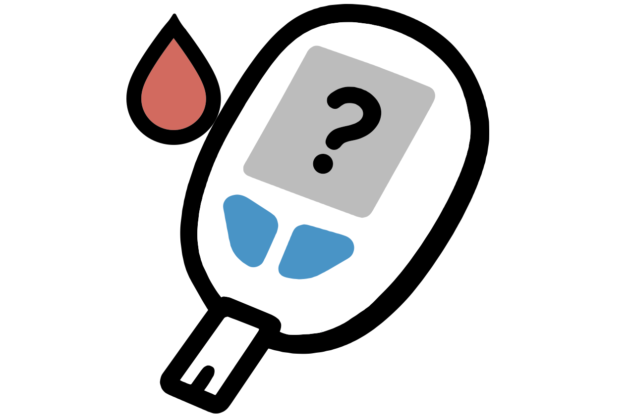 Illustration of glucose monitor
