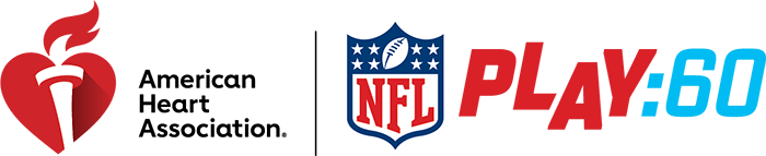 American Heart Association logo | NFL PLAY 60 logo