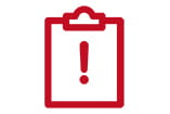 clipboard with exclamation mark icon